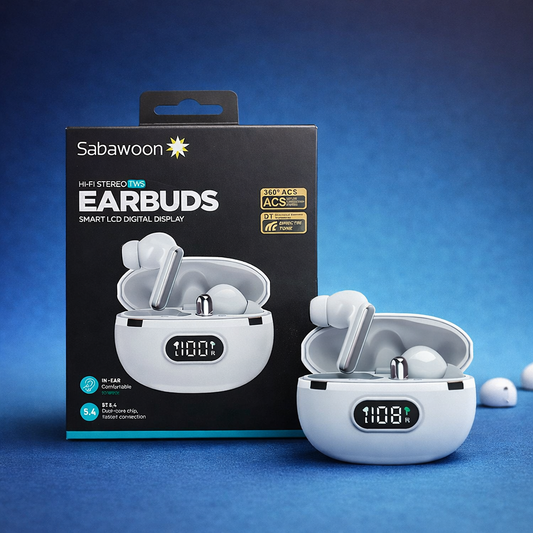 Sabawoon Smart Display Bluetooth Earbuds
