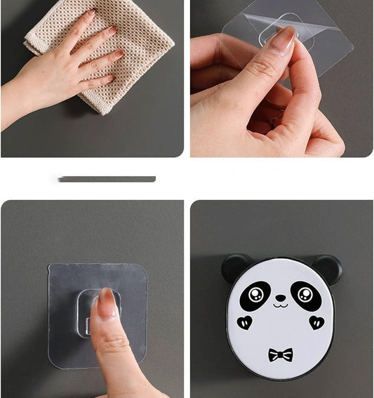 Cute Panda Wall-Mounted Soap Box – Punch-Free Self-Adhesive Bathroom Soap Holder