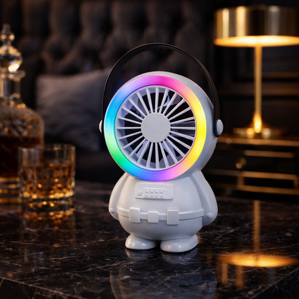 Astronaut Mini USB Fan with RGB Light
