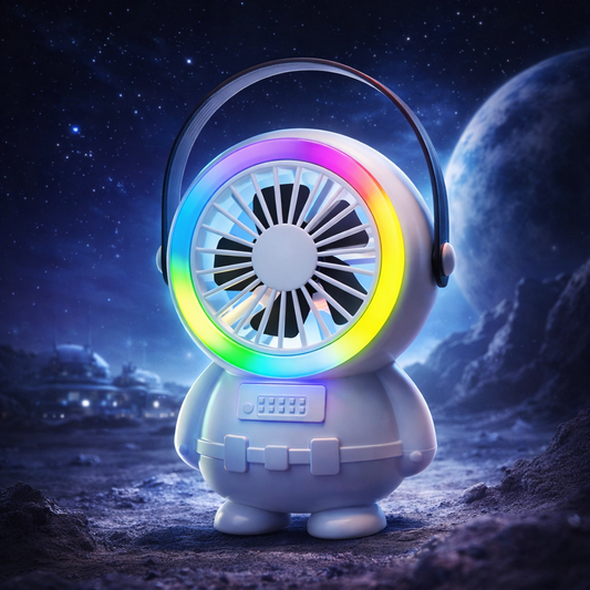 Astronaut Mini USB Fan with RGB Light