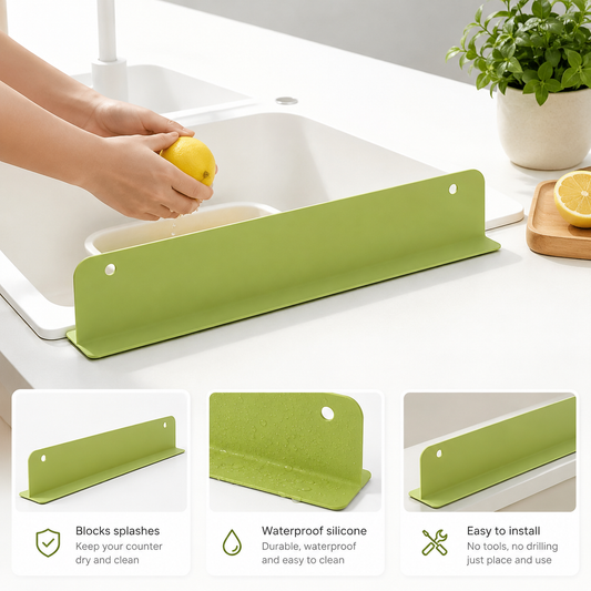 Silicone Kitchen Sink Splash Guard (Water Splash Protector)