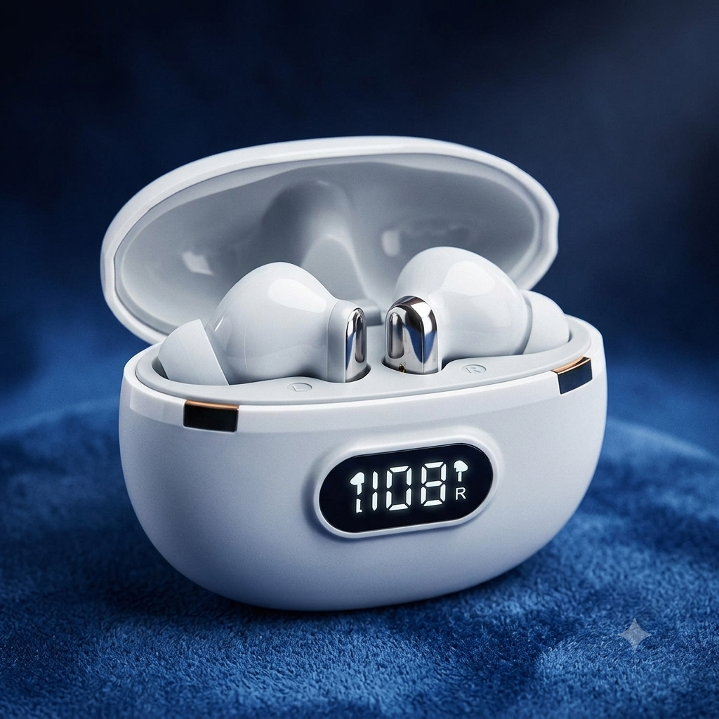 Sabawoon Smart Display Bluetooth Earbuds