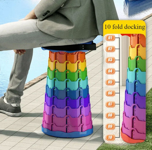 Super Heavy Duty vTelescopic Folding Stool