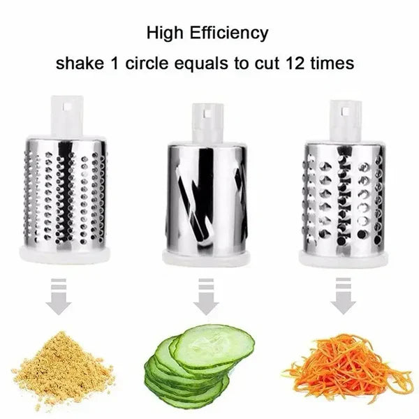 3 in 1 Multifunctional Manual Rotary Cutter for Vegetable
